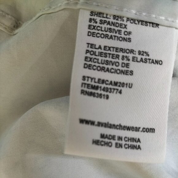 (M99) Avalanche Men's Marble White Blue Button down Shirt Size XL - Picture 4 of 5